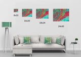"Abstract Turquoise" Original Painting