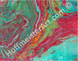 "Abstract Turquoise" Original Painting