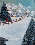 "Cardinal Cabin" Original Painting
