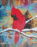 Abstract Cardinal 8"x10" Original Painting Collection
