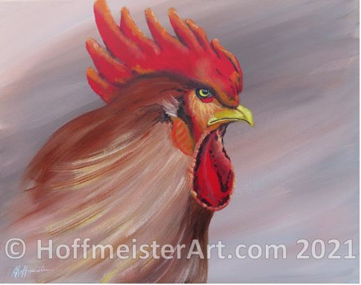 Behind The Brush:  Gallant and Resolute - Introducing 'Rooster' Painting