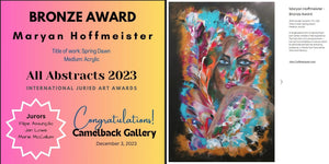 Behind The Brush:  Celebrating Artistic Excellence - Maryan Hoffmeister Wins Bronze Award at Camelback Gallery's 'All Abstracts 2023' Art Exhibition for 'Spring Dawn'