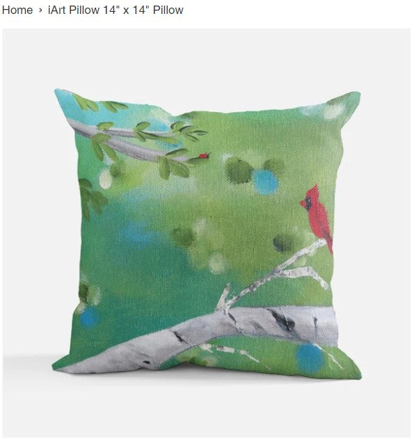 Behind the Brush:  A Symbolic Connection: How Cardinal Ladybug iArt Pillows Brought Comfort and Meaning in Times of Loss