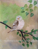 "Fluffy Bird" Original Painting