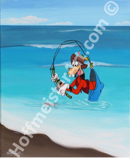 "Goofy Fishing" Original Painting