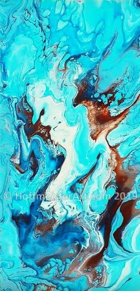 "Abstract Blue Mist" Original Painting