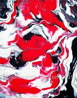 "Abstract Crimson" Original Painting