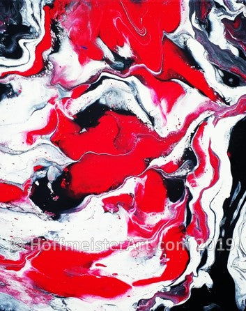 "Abstract Crimson" Original Painting