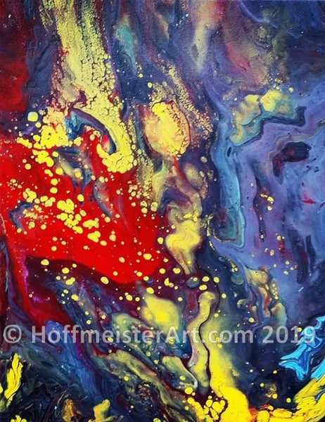 "Abstract Fire Dragon" Original Painting