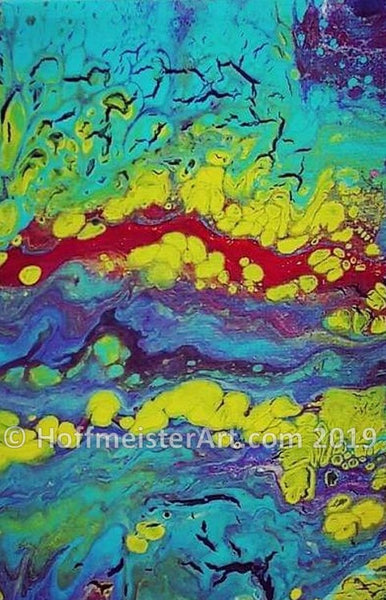 "Abstract Fire & Ice" Original Painting