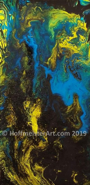 "Abstract Golden Swirl" Original Painting