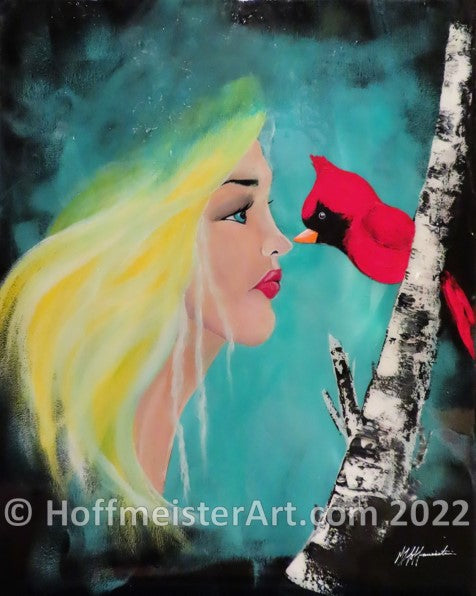 "Blonde Cardinal" Original Painting