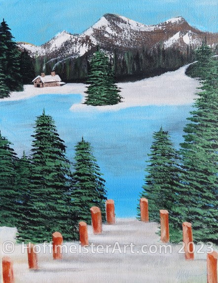 "Cabin Lake" Original Painting