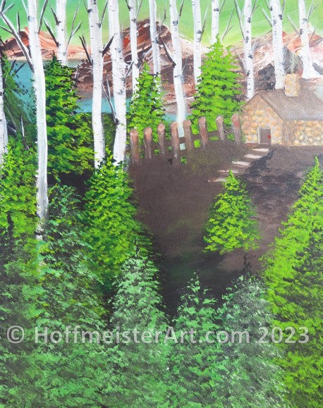 "Cottage Woods" Original Painting