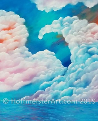 "Cotton Candy Clouds" Original Painting