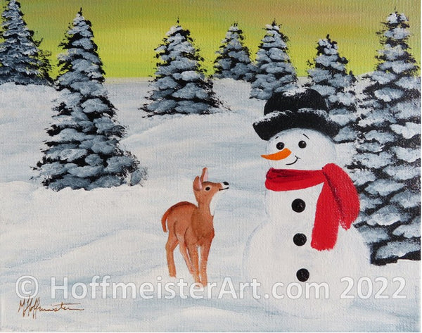 "Frosty Deer" Original Painting