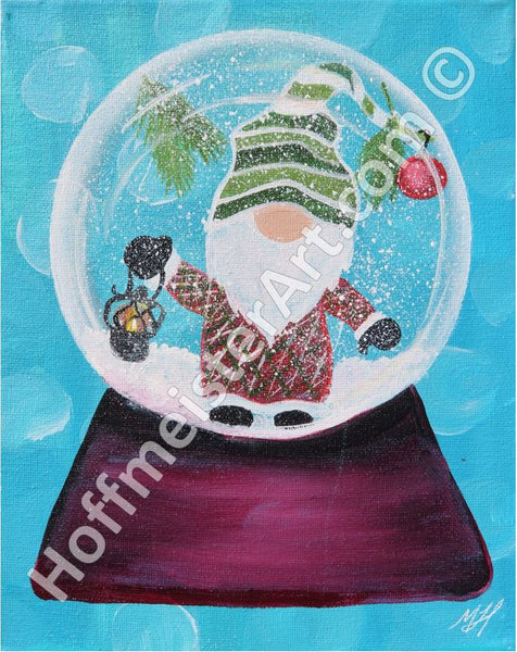 "Gnome Globe Lantern" Original Painting