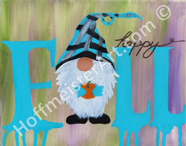 "Gnome Happy Fall" Original Painting