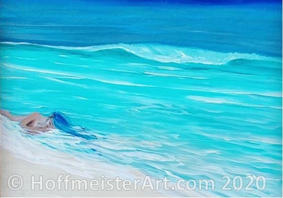 "Lady in the Surf" Original Painting