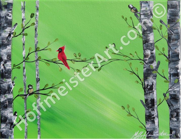 "Poplar Cardinal" Original Painting