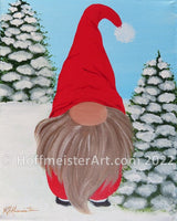 "Red Gnome" Original Painting