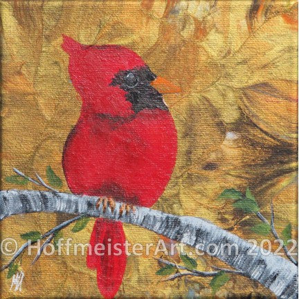 "Rocky Cardinal" Original Painting
