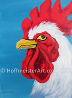 "Steely Eyed Rooster" Original Painting