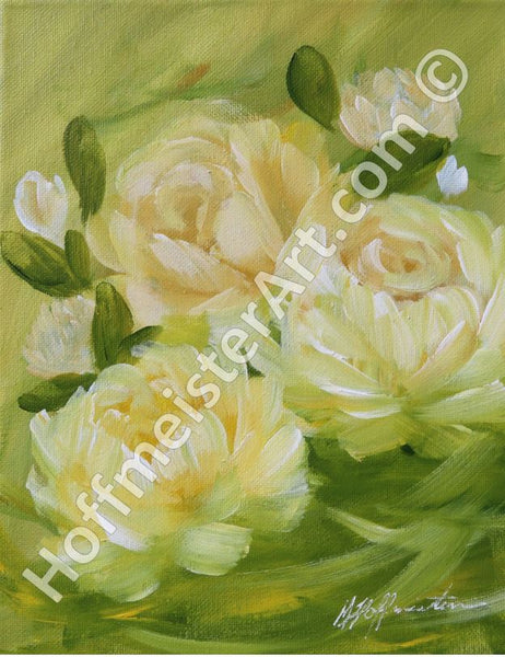 "White Flowers" Original Painting